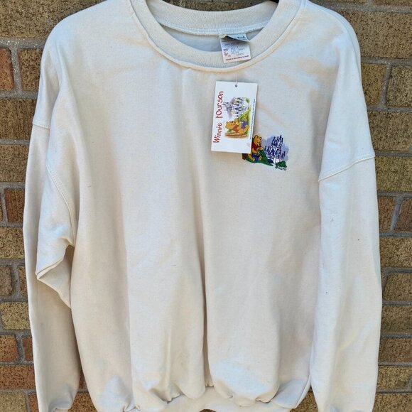 BNWT Vintage 1991 Disney Winnie The Pooh Embroidered Crewneck Sweater XL - Picture 3 of 8